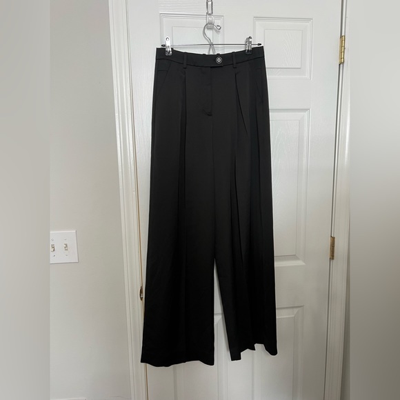 J.Crew Collection high-rise wide-leg pant in satin-backed crepe - Picture 4 of 7